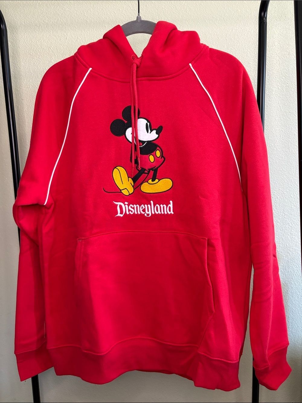 NWT Disney Mickey Mouse "Disneyland" Red Pullover Hoodie - Size M